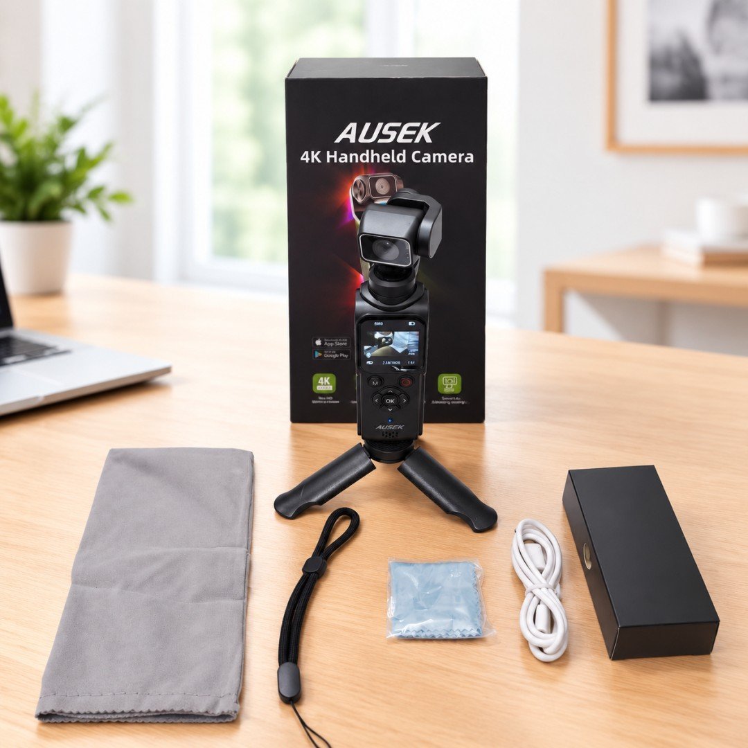AUSEK M105 Pocket Camera | Face Tracking 4K HD Mini Digital Camera – Portable & Compact